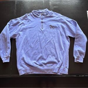 Comfort Colors XXL Men's Blue Quarter-Zip Sweater Michigan Branded